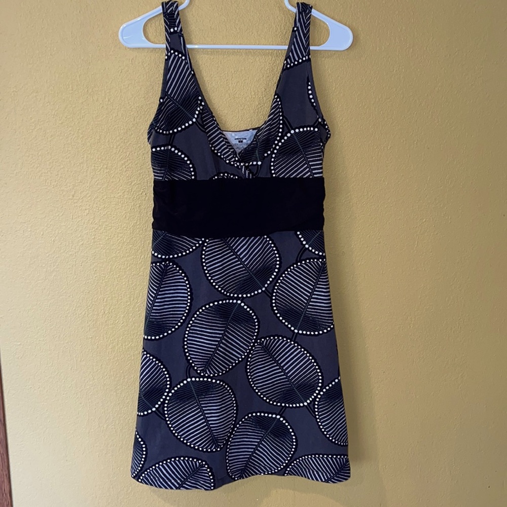 Patagonia Leaf Print Margot Dress Size Large